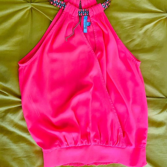 🎉2 for $15🎉 Hot Pink Halter Blouse - Picture 5 of 5